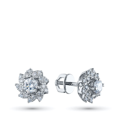 Пусеты из белого золота э0912пс11190200_white