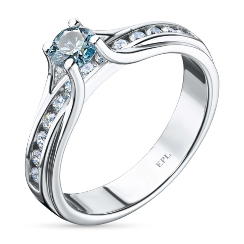 Кольцо из белого золота э0912кц09150600_blue