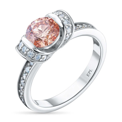 Классическое кольцо из белого золота э0912кц11210609_pink