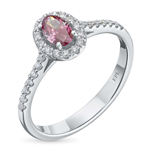 Кольцо из белого золота э0912кц05220008_pink