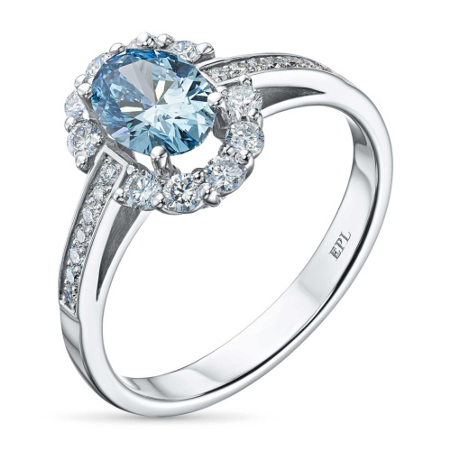 Классическое кольцо из белого золота э0912кц10220014_blue