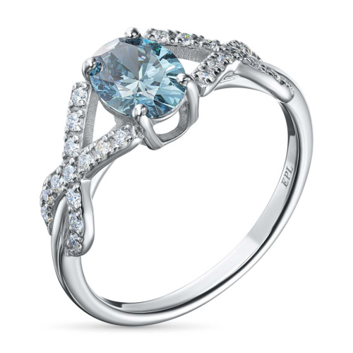 Классическое кольцо из белого золота э0912кц10220005_blue