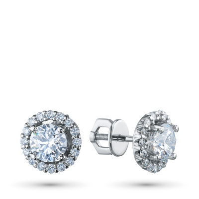 Пусеты из белого золота э4012пс10220106_white