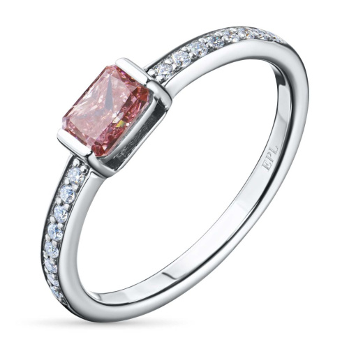 Классическое кольцо из белого золота э0912кц11220018_pink