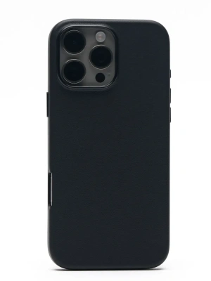 Чехол-накладка Kzdoo Mag Noble Collection MagSafe для Apple iPhone 16 Pro Max искусcтвенная кожа (черный)