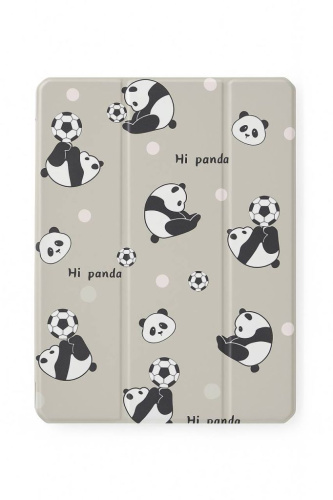 Чехол-книжка Mosbros Hi Panda для Apple iPad Air 4/5 и Air 11 (2024/2025), с подставкой и отделением под стилус (серый)