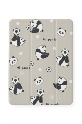 Чехол-книжка Mosbros Hi Panda для Apple iPad Air 4/5 и Air 11 (2024/2025), с подставкой и отделением под стилус (серый)