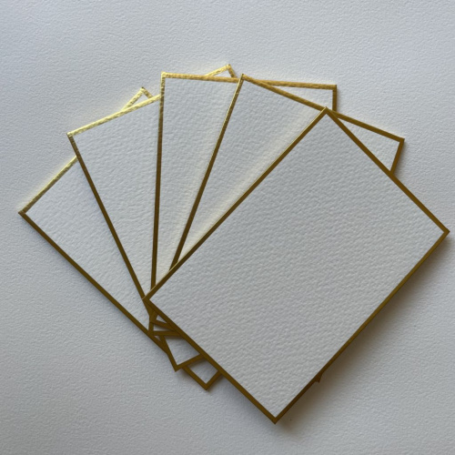 Набор бумаги для акварели Potentate 10х14,5 см 300 г 100% хлопок, среднее зерно, 5 листов