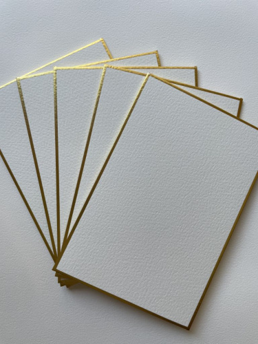 Набор бумаги для акварели Potentate 14,5х21 см 300 г 100% хлопок, среднее зерно, 5 листов