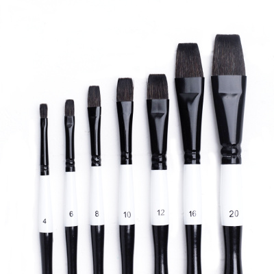 Кисть имитация белки №10 плоская Малевичъ "Blanka"