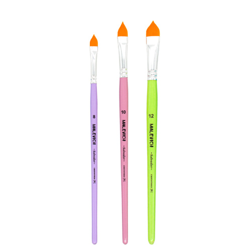 Кисть синтетика №12 кошачий язык Малевичъ "Salvador"