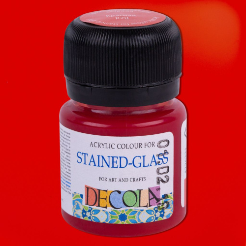 Акриловая краска для витража "Decola" 20 мл Красная