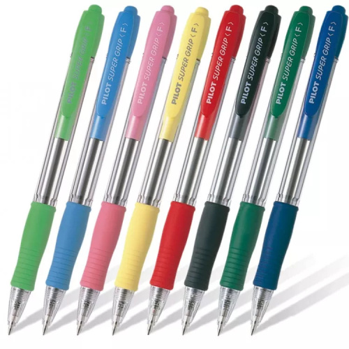 Ручка шариковая автомат Pilot "Super Grip" 0,7 мм, разный цвет чернил