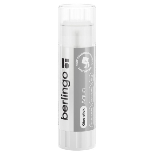 Клей-карандаш Berlingo "Aqua" 15 г, прозрачный, ПВП