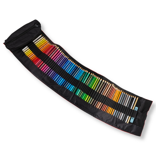 Набор карандашей цветных Koh-I-Noor "Polycolor" 72 цвета, красный пенал-рулон текстильный на кнопке,