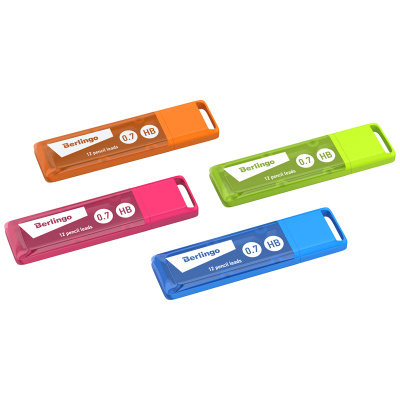 Грифели для механических карандашей Berlingo, 12 шт, 0,7 мм, HB