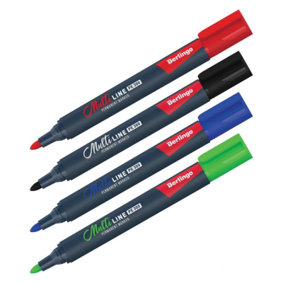 Маркер перманентный Berlingo "Multiline PE300" 3 мм, пулевидный, коричневый