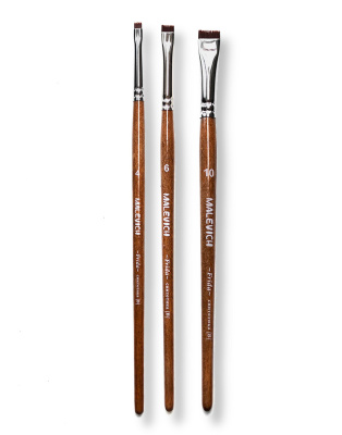 Кисть-ластик из синтетики №4 плоская Малевичъ "Frida"