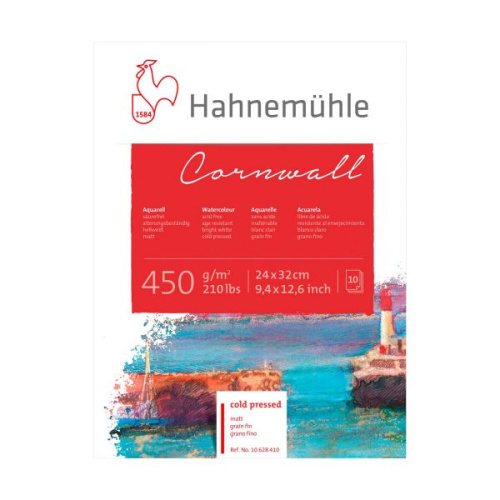 Альбом-склейка для акварели Hahnemuhle "Cornwall" 24х32 см 450 г 10 л среднее зерно, целлюлоза 100%