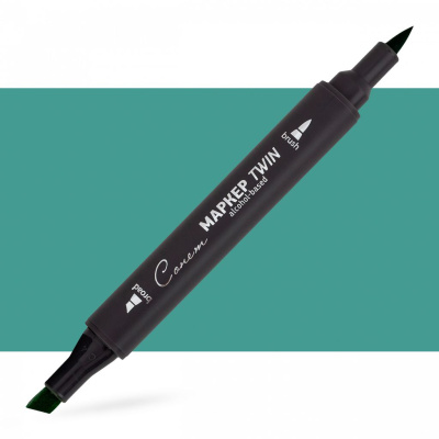 Маркер спиртовой Сонет "TWIN Brush" Зеленая патина