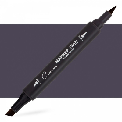 Маркер спиртовой Сонет "TWIN Brush" Сиренево-серый