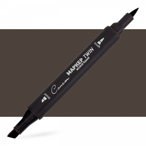 Маркер спиртовой Сонет "TWIN Brush" Теплый серый 7