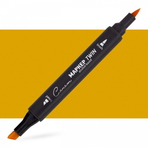 Маркер спиртовой Сонет "TWIN Brush" Желтая дыня