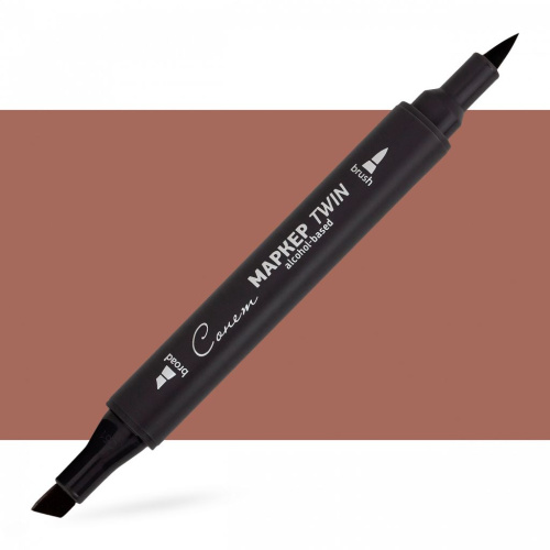 Маркер спиртовой Сонет "TWIN Brush" Махагон