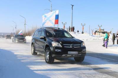 Город Удачный поддержал воинов России автопробегом /   Мирнинский 