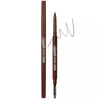 Тонкий карандаш для бровей Peripera Speedy Skinny Brow 02 Dark Brown