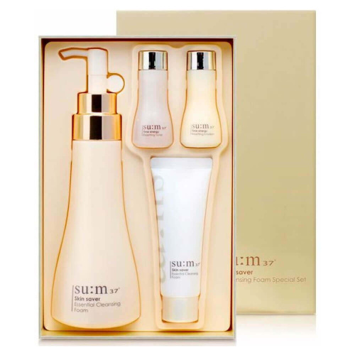 Премиальный набор уходовых средств с очищающей пенкой SU:M37 Skin Saver Cleansing Foam Special Set