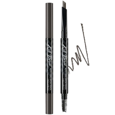 Автоматический карандаш для бровей с щёточкой CLIO Kill Brow Auto Hard Brow Pencil 1 Natural Brown
