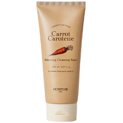 Балансирующая пенка с бета-каротином Skinfood Carrot Carotene Balancing Cleansing Foam