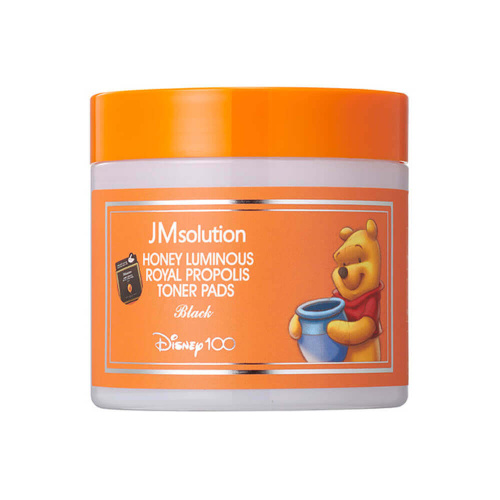 Разглаживающие тонер-пэды с прополисом JMsolution Honey Luminous Royal Propolis Toner Pads Black
