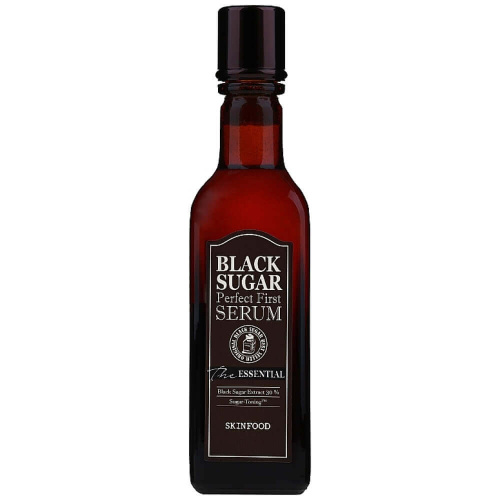 Обновляющий тонер-эссенция на основе чёрного сахара Skinfood Black Sugar Perfect First Serum The Essential