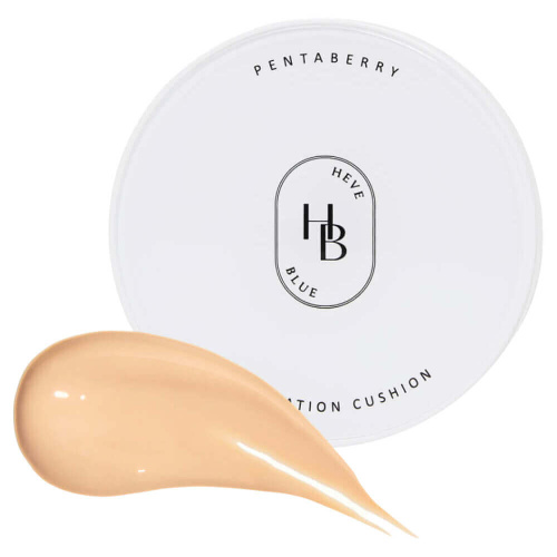 Сияющий тональный кушон с пантенолом HEVEBLUE Pentaberry Panthenol Repair Glow Foundation Cushion 22-23 BEIGE