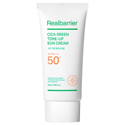 Успокаивающий солнцезащитный крем Real Barrier Cica Green Tone-Up Sun Cream SPF50+ PA++++