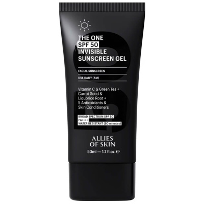 Невесомый солнцезащитный гель для лица Allies of Skin The One SPF 50 Invisible Sunscreen Gel