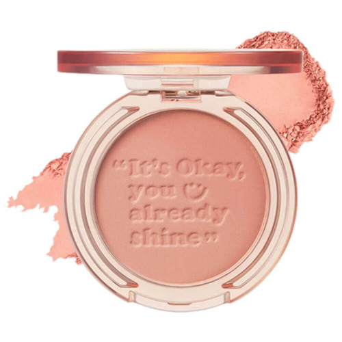 Шелковистые компактные румяна Peripera Pure Blushed Sunshine Cheek 02 Milktea Coral