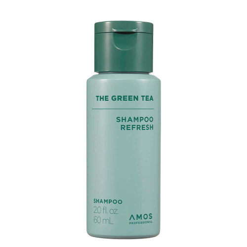 Шампунь с зелёным чаем для жирной кожи головы Amos Professional The Green Tea Shampoo Refresh 60 мл