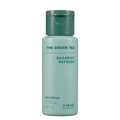 Шампунь с зелёным чаем для жирной кожи головы Amos Professional The Green Tea Shampoo Refresh 60 мл