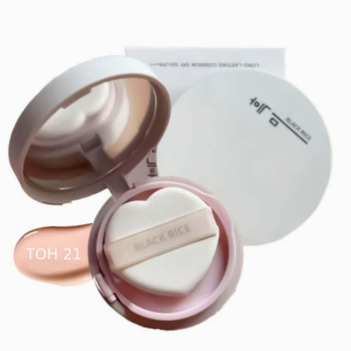 Стойкий кушон со сменным блоком Black Rice Long Lasting Cushion SPF50+ PA+++ 21 тон