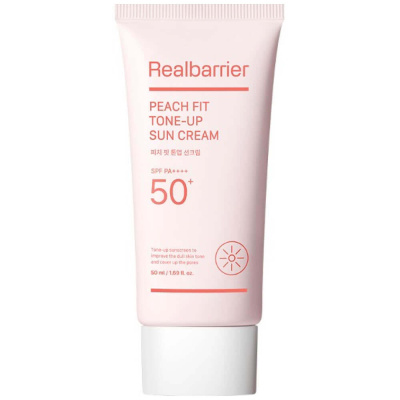 Солнцезащитный крем с персиковым подтоном Real Barrier Peach Fit Tone-Up Sun Cream SPF 50+ PA++++
