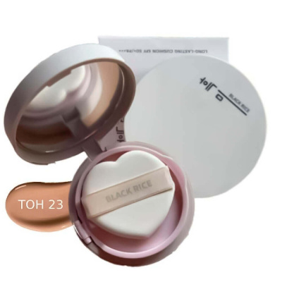 Стойкий кушон со сменным блоком Black Rice Long Lasting Cushion SPF50+ PA+++ 23 тон