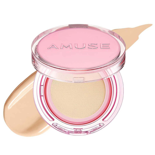 Стойкий кушон с сияющим финишем AMUSE Dew Power Vegan Cushion SPF50+ PA++++ 1.5 Natural