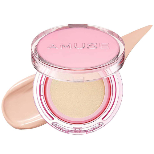 Стойкий кушон с сияющим финишем AMUSE Dew Power Vegan Cushion SPF50+ PA++++ 01 Pure
