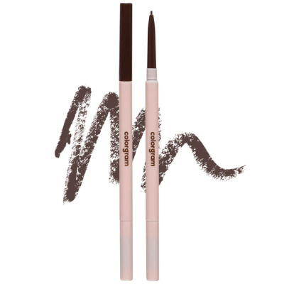 Ультратонкий карандаш для бровей colorgram Micro Slim Brow Pencil 01 Dark Brown