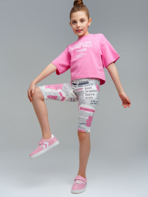 Брюки трикотажные для девочек (легинсы укороченные)