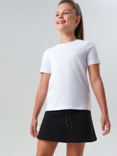 Комплект трикотажный для девочек: фуфайка (футболка), юбка-шорты