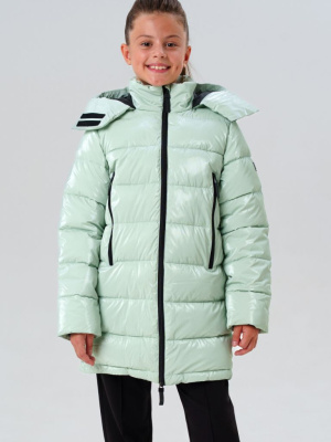 Пальто текстильное с полиуретановым покрытием для девочек